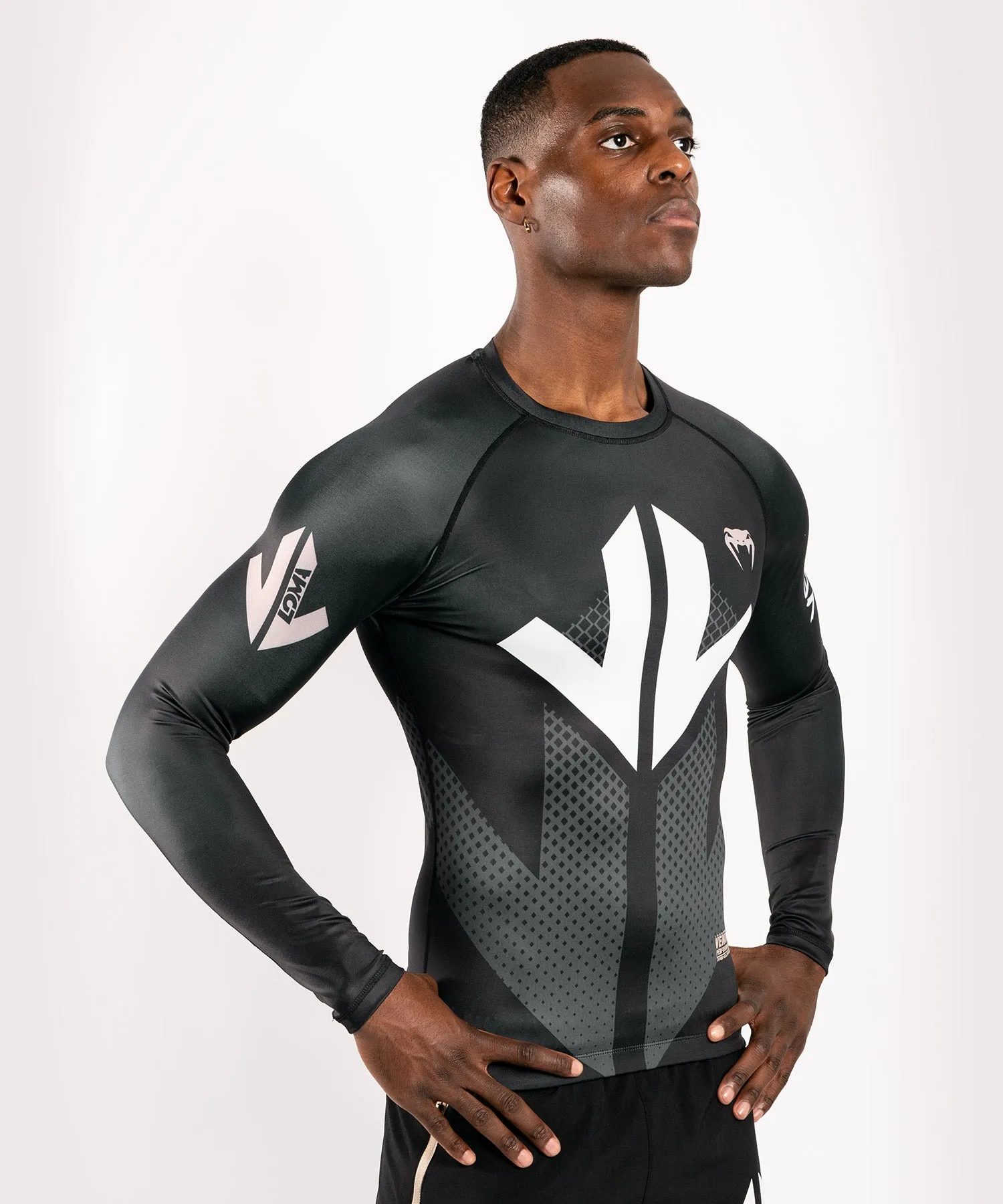 Venum Arrow Loma Signature Collection Long Sleeve Rashguard - Black/White