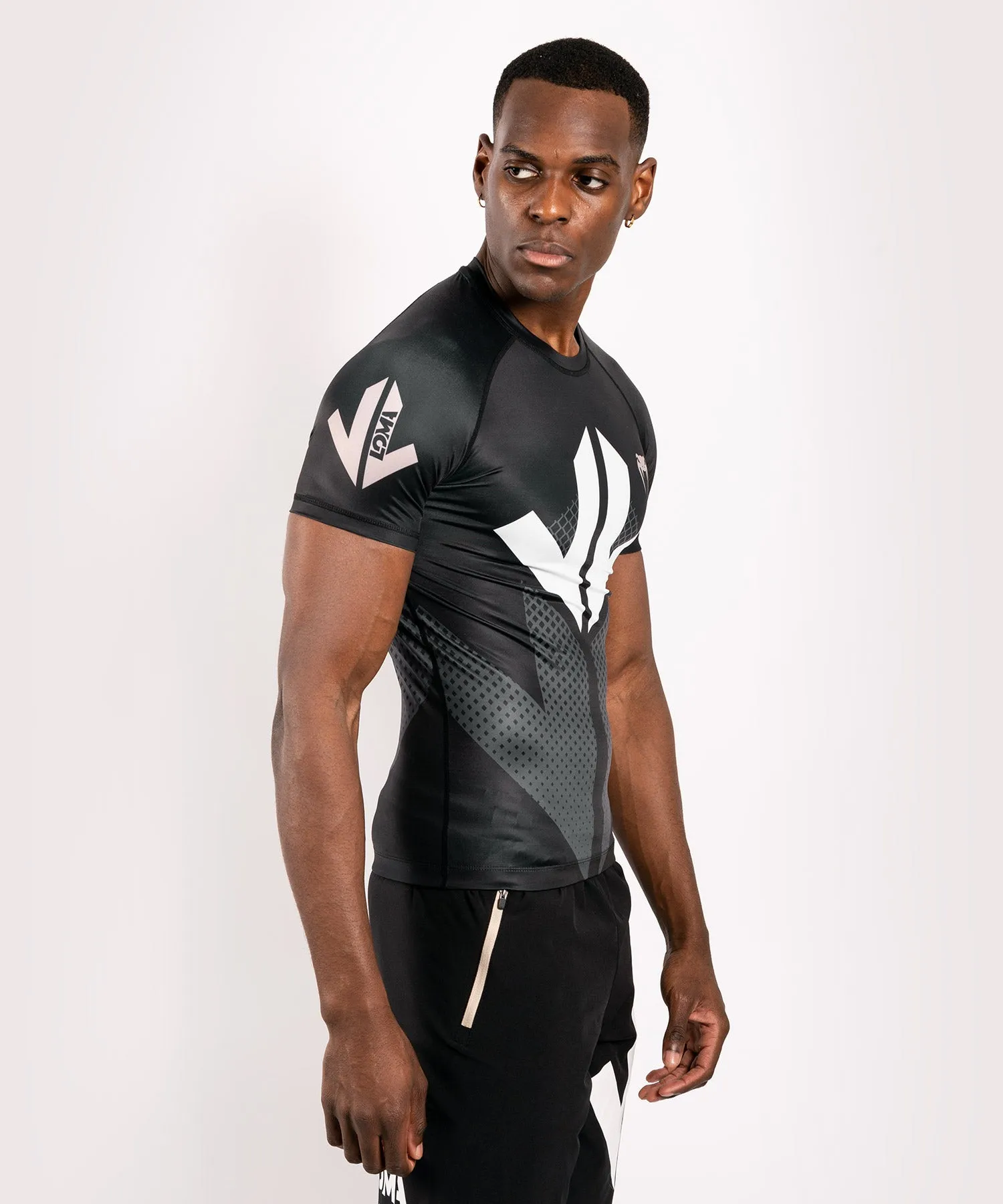 Venum Arrow Loma Signature Collection Short Sleeve Rashguard - Black/White