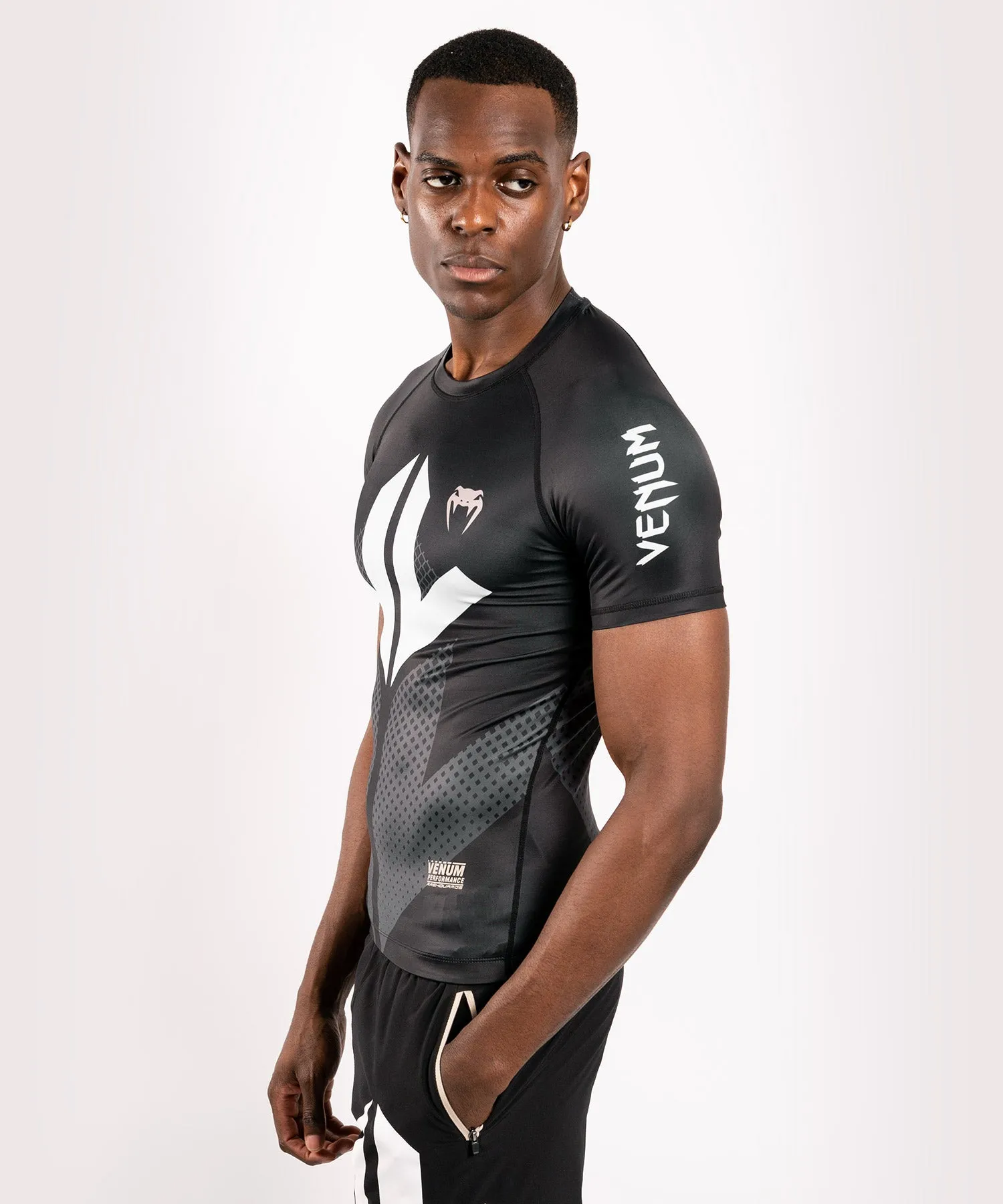 Venum Arrow Loma Signature Collection Short Sleeve Rashguard - Black/White