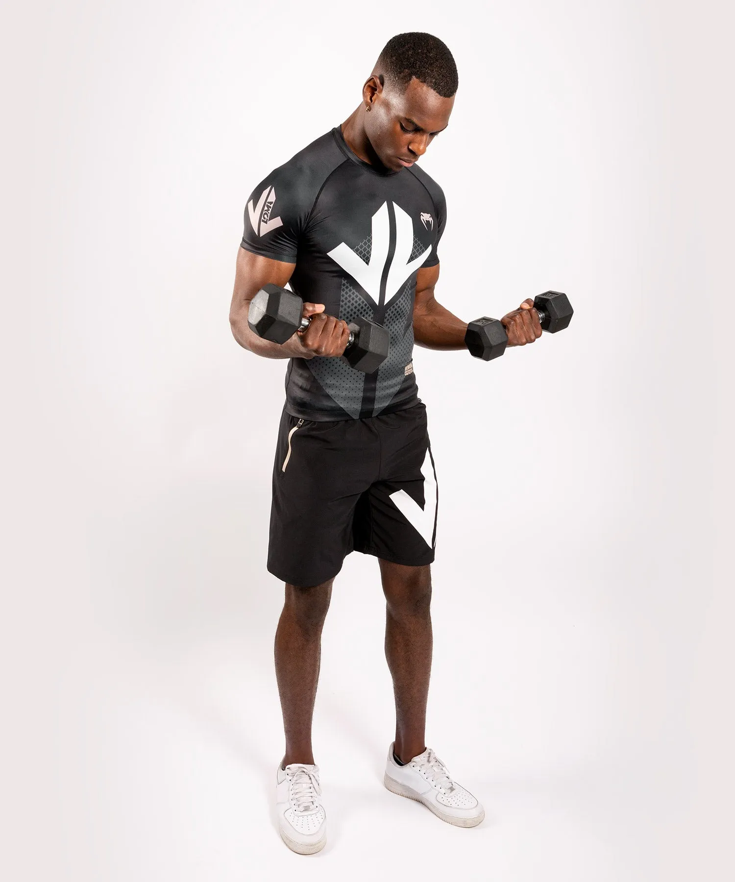 Venum Arrow Loma Signature Collection Short Sleeve Rashguard - Black/White