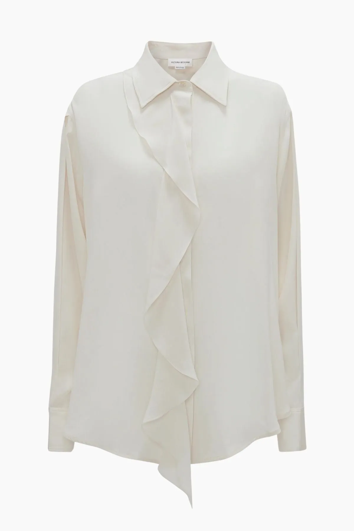 Victoria Beckham Asymmetric Ruffle Blouse - Ivory