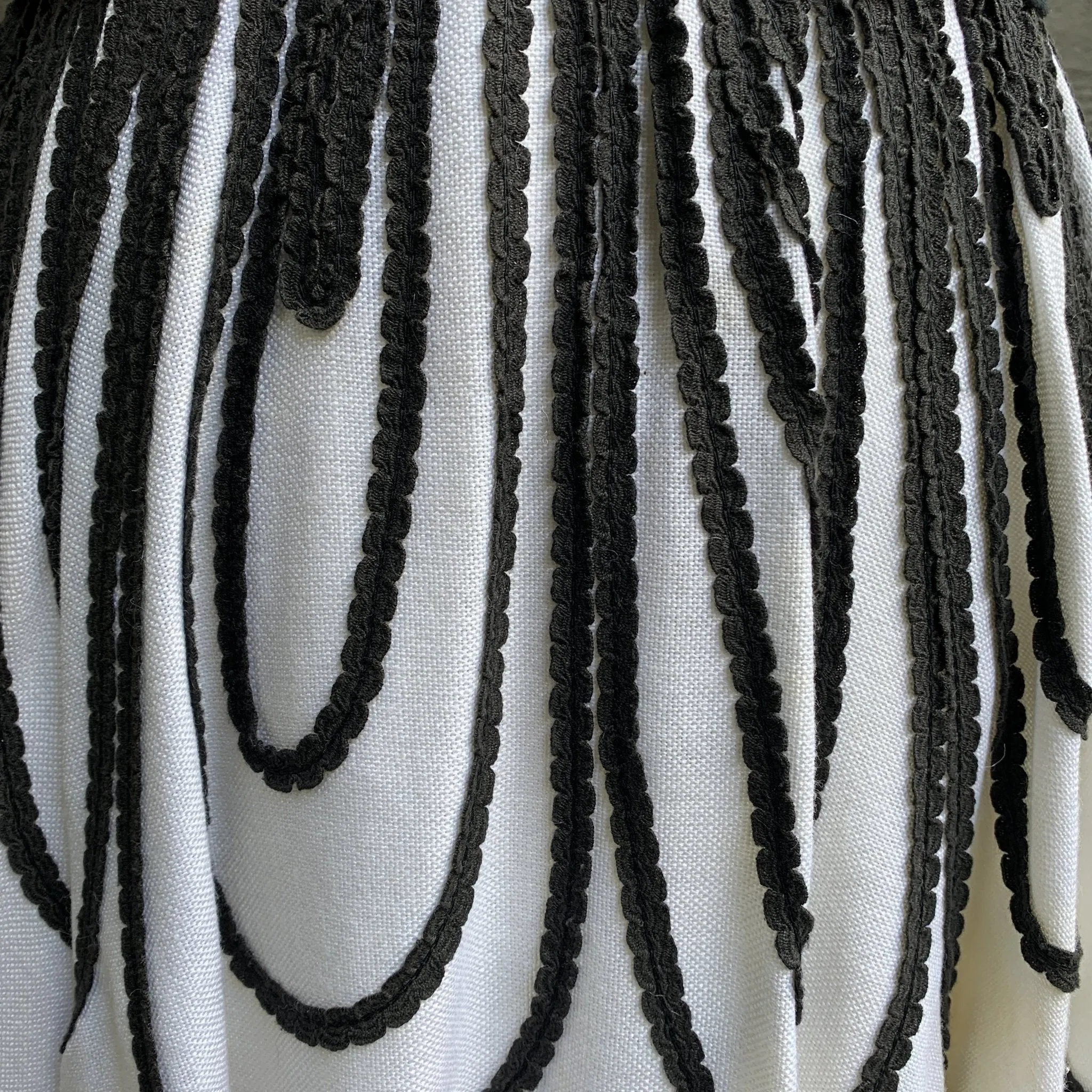 Vintage Black and White Cocktail Dress by Miss Elliette. Gorgeous Ribbon Detail.