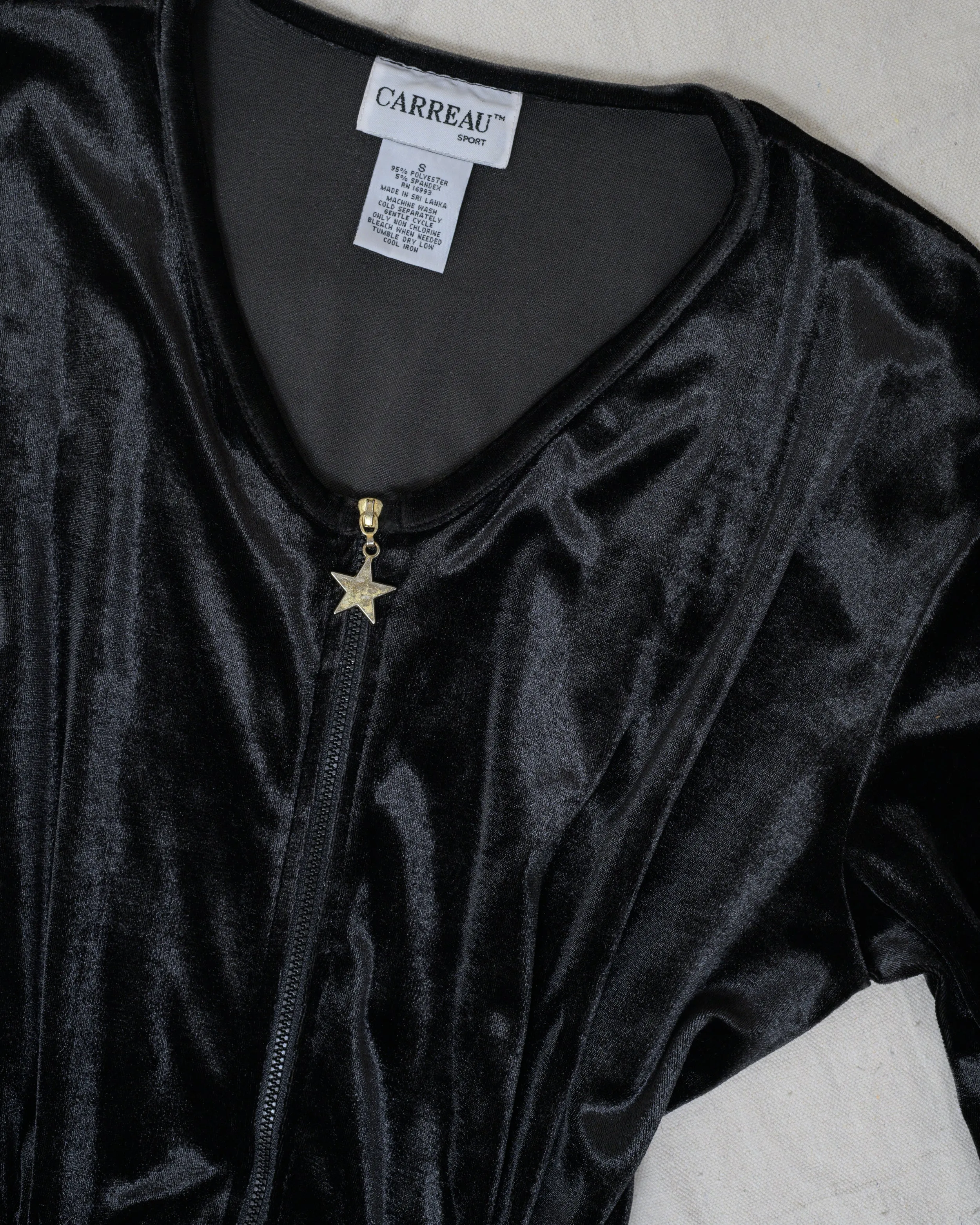 Vintage Black Velvet Jumpsuit (S/M)