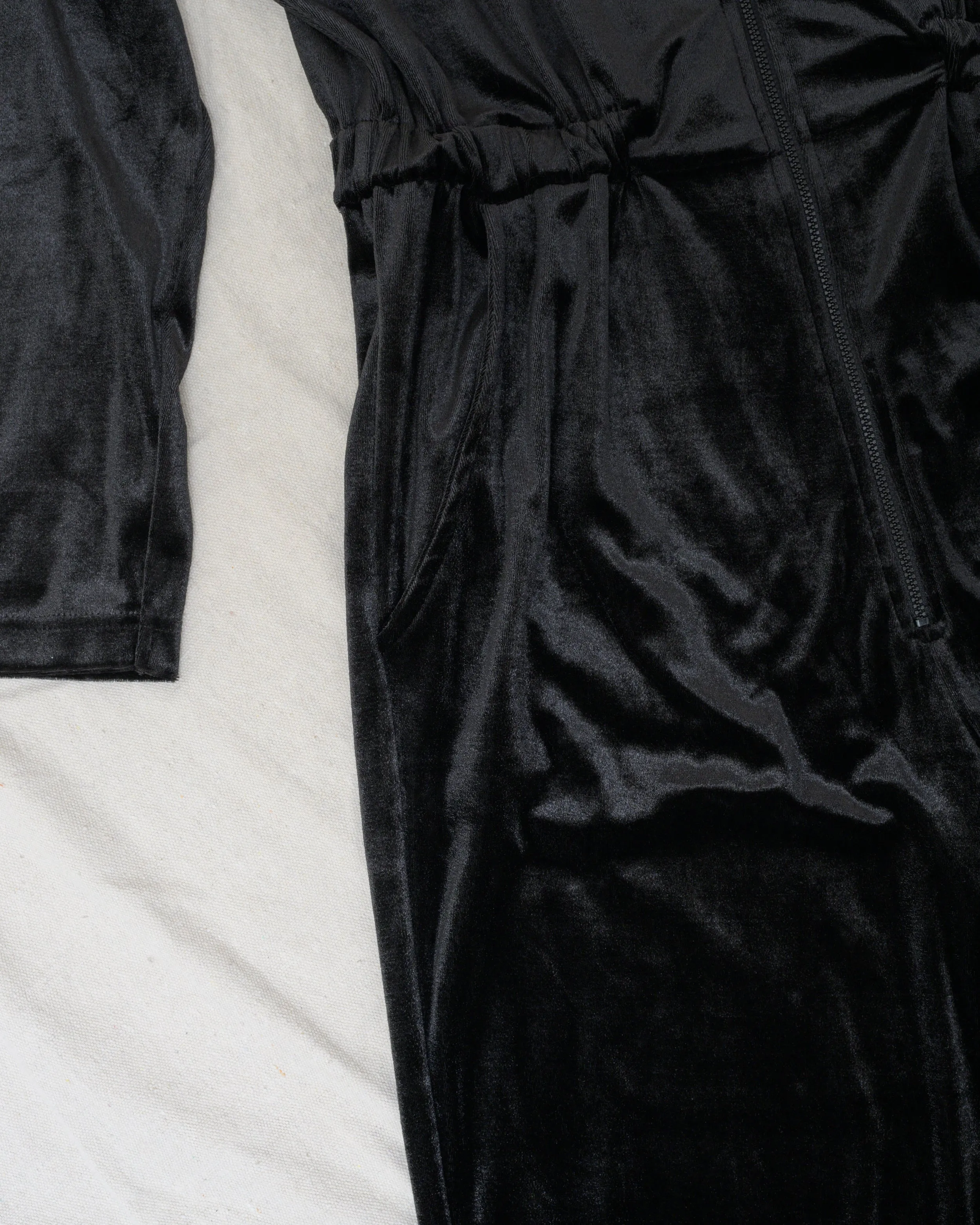 Vintage Black Velvet Jumpsuit (S/M)