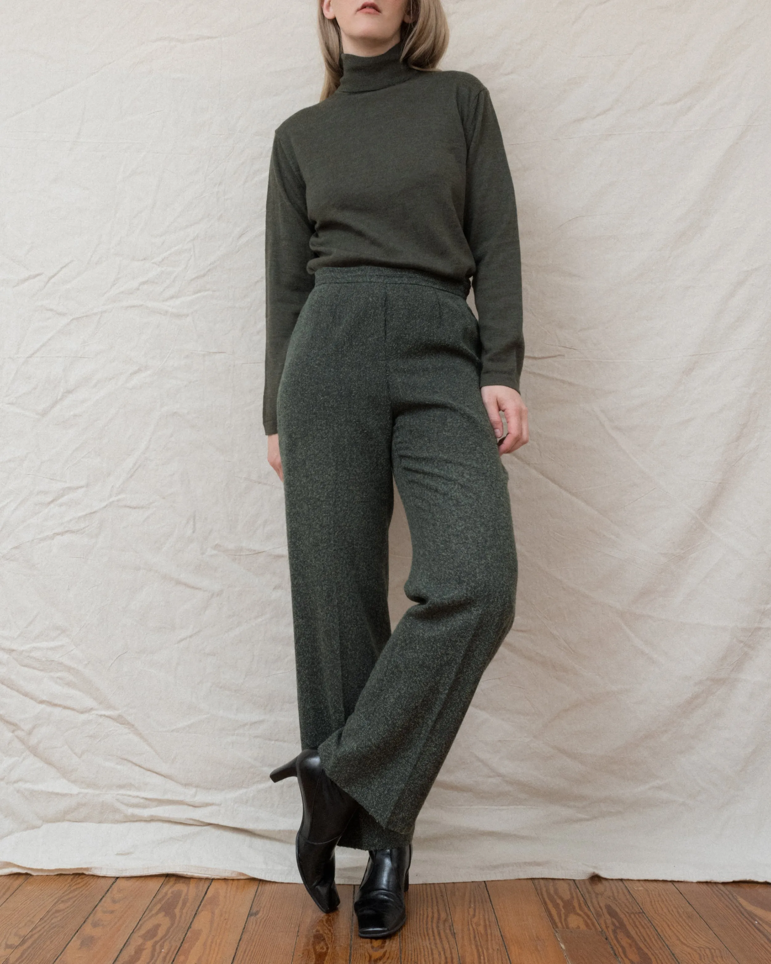 Vintage Olive Tweed Pants (M/L)