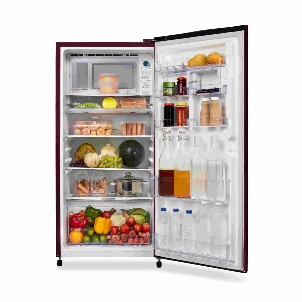 Voltas Beko 185 L, 5 Star, Single Door DC Refrigerator (Fairy Flower Wine)