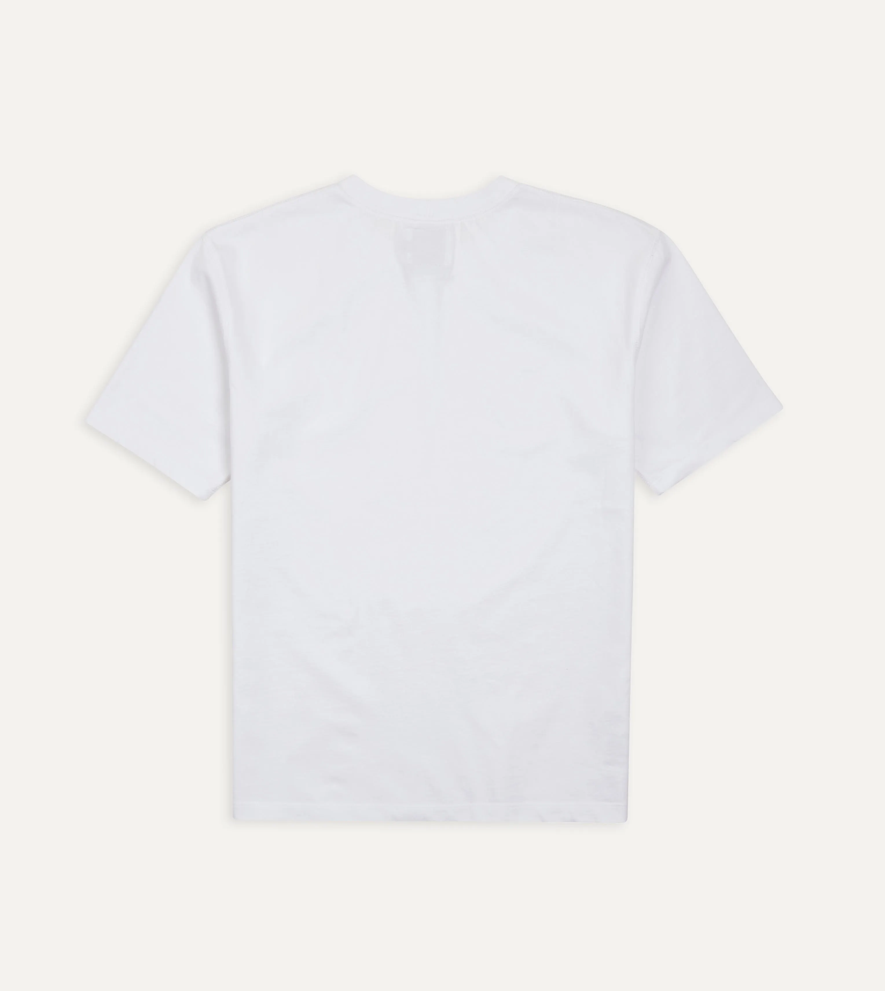 White Cotton Crew Neck Hiking T-Shirt