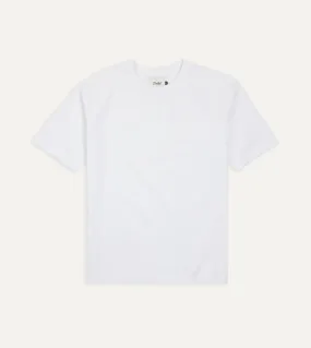 White Cotton Crew Neck Hiking T-Shirt