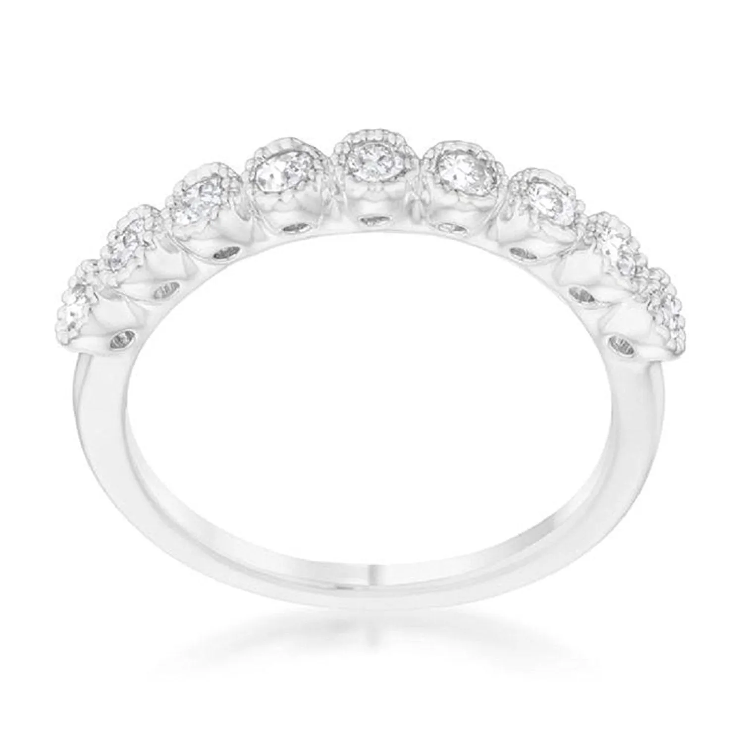 WildKlass 0.27ct CZ Rhodium Plated Delicate Band