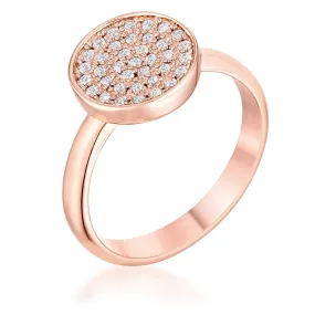 WildKlass 0.2ct CZ Rose Gold Pave Circle Ring