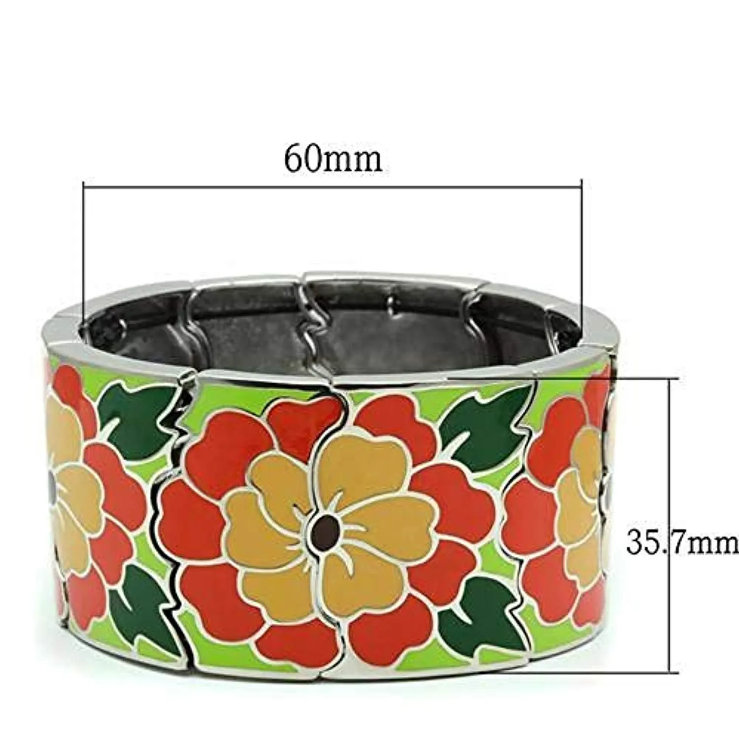 WildKlass Stainless Steel Flower Bracelet High Polished (no Plating) Women