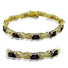 WildKlass Western Bracelet Gold Women AAA Grade CZ Amethyst