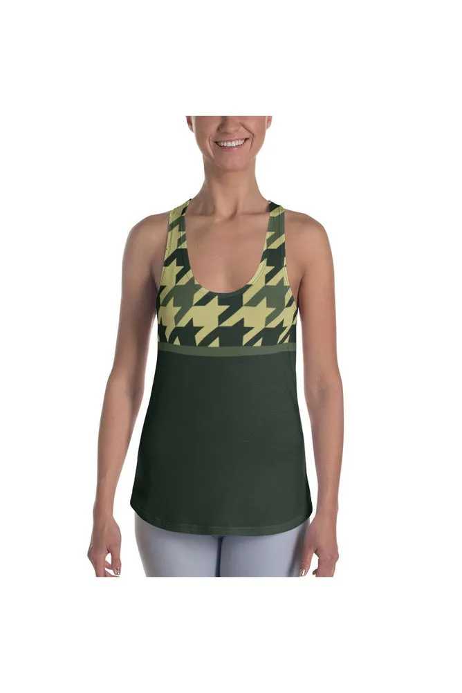 Woodland Camouflage Houndstooth Women's Racerback Tank