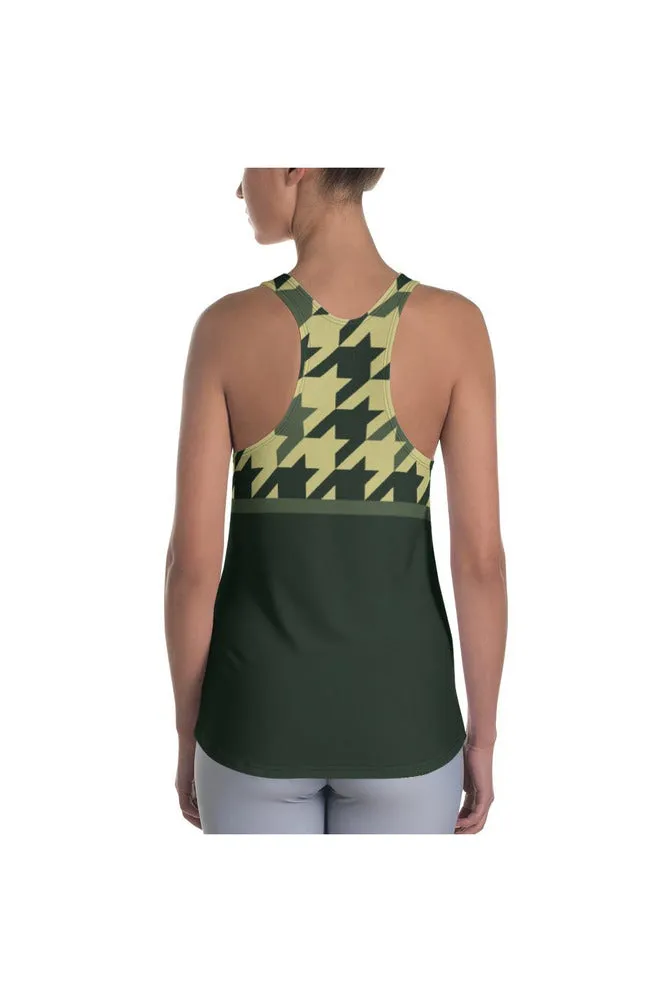 Woodland Camouflage Houndstooth Women's Racerback Tank