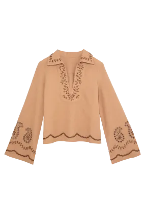 Woven Embroidered Blouse